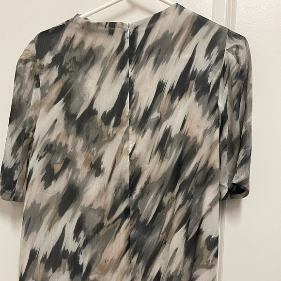 Calvin Klein multi color chiffon blouse - Picture 2 of 4